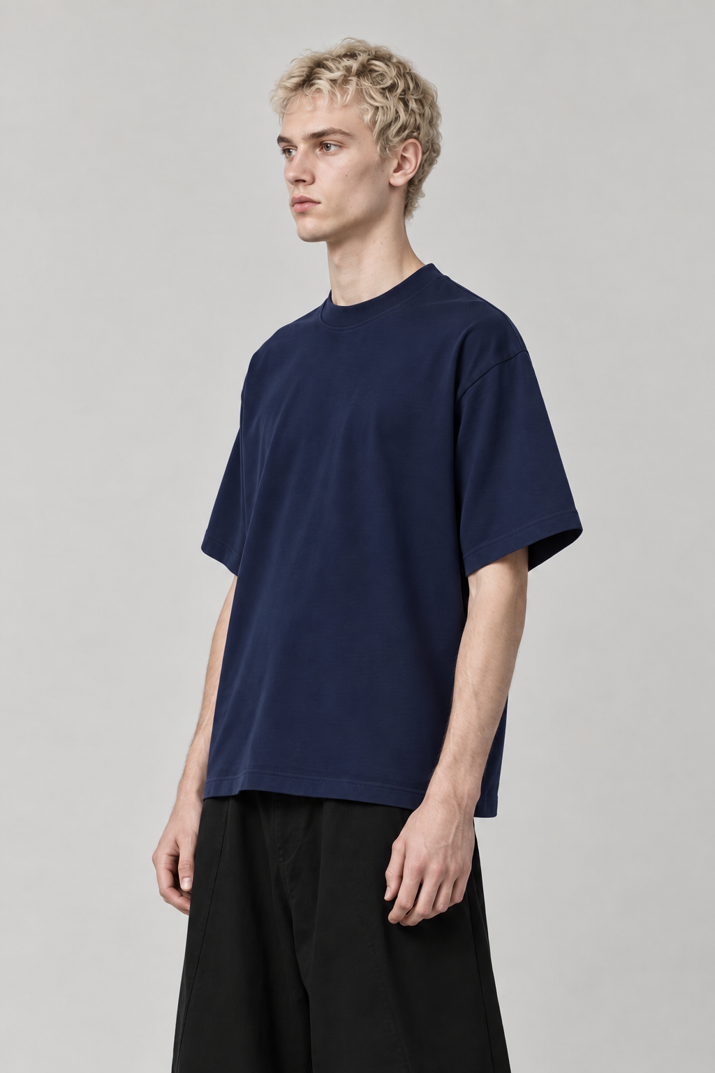 SIGNATURE BLANK T-SHIRT-NAVY